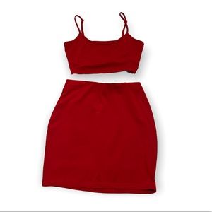 Red Two Piece Set, Size S